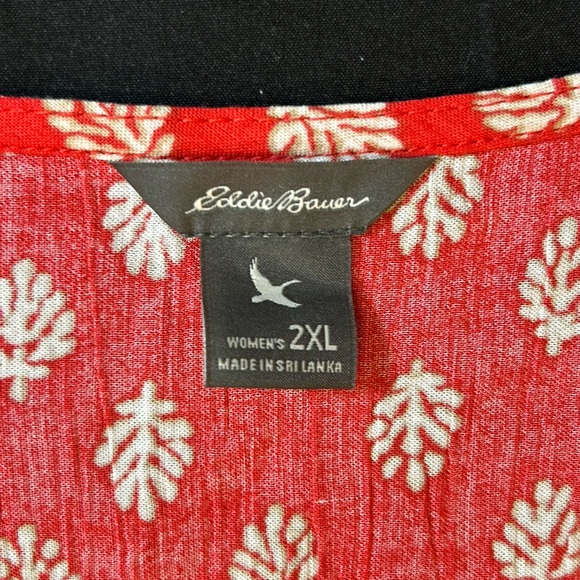 Eddie Bauer Red Patterned Tank Top - Picture 3 of 6